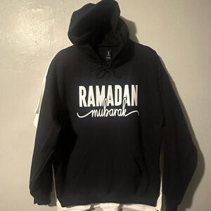Gildan Black Ramadan Mubarak Hoodie Ramadan